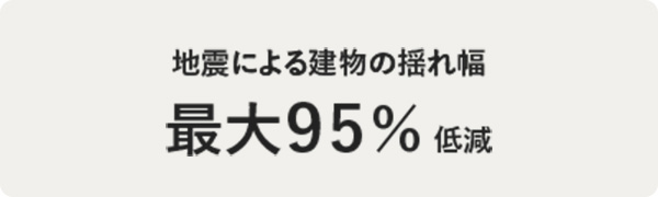 地震による建物の揺れ幅を最大95%低減